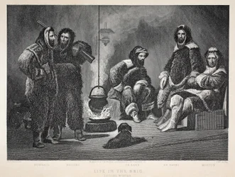 Vida en el bergantín, ilustración de 